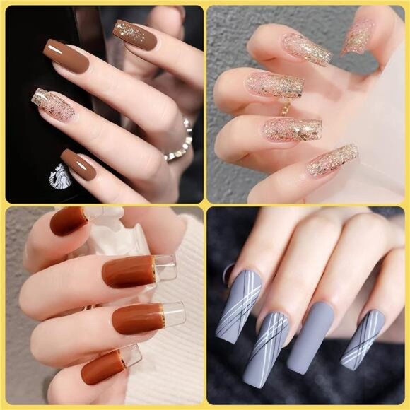 1000PCS Square Nail Tips for Acrylic Nails Professional, Fake Clear Natural - Picture 2 of 8